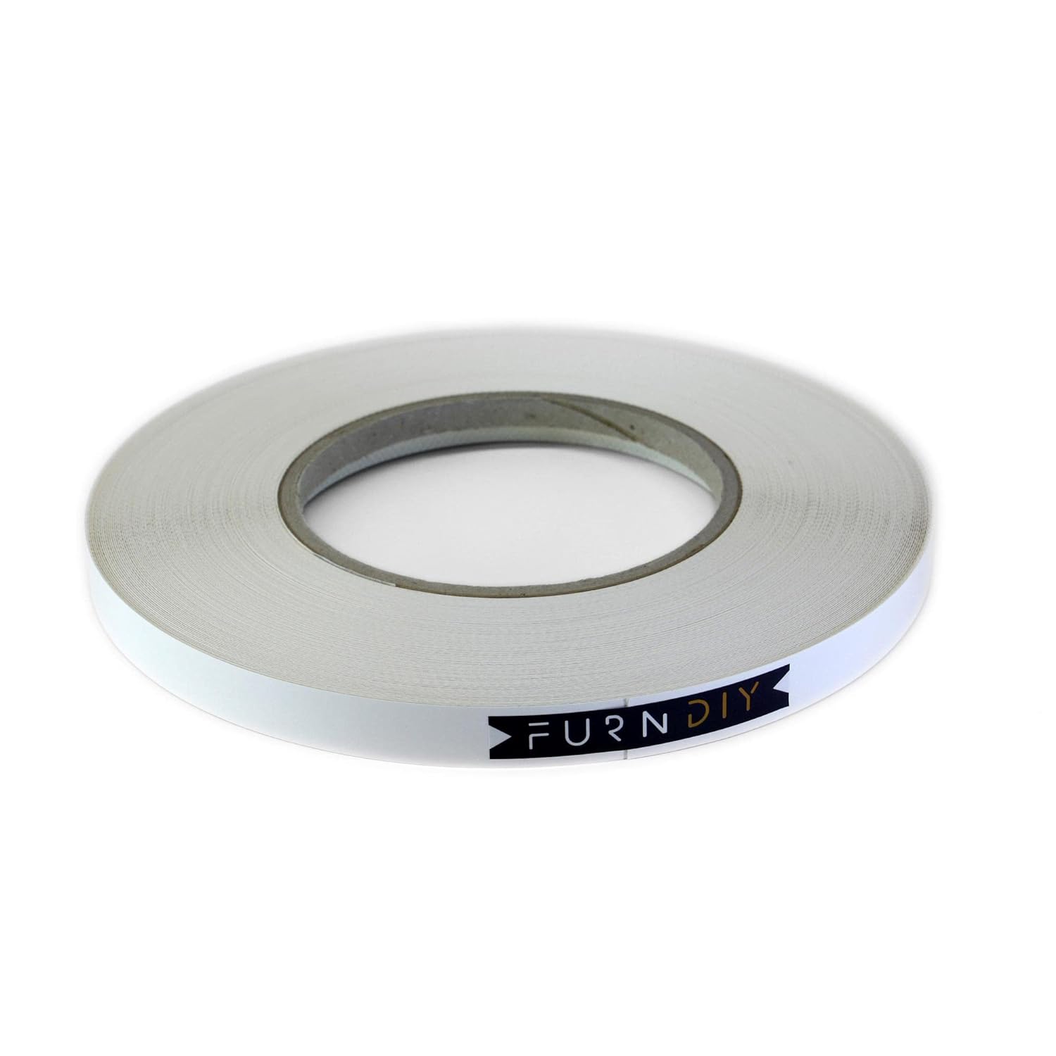 Roll of Pre-Glued Melamine Edgebanding Tape - Iron on Edgebanding (White High Gloss)