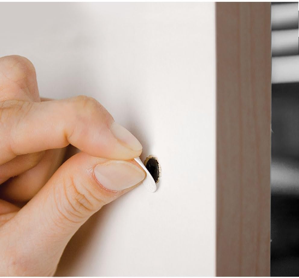 Furndiy Self-Adhesive Screw Cover Caps (White)
