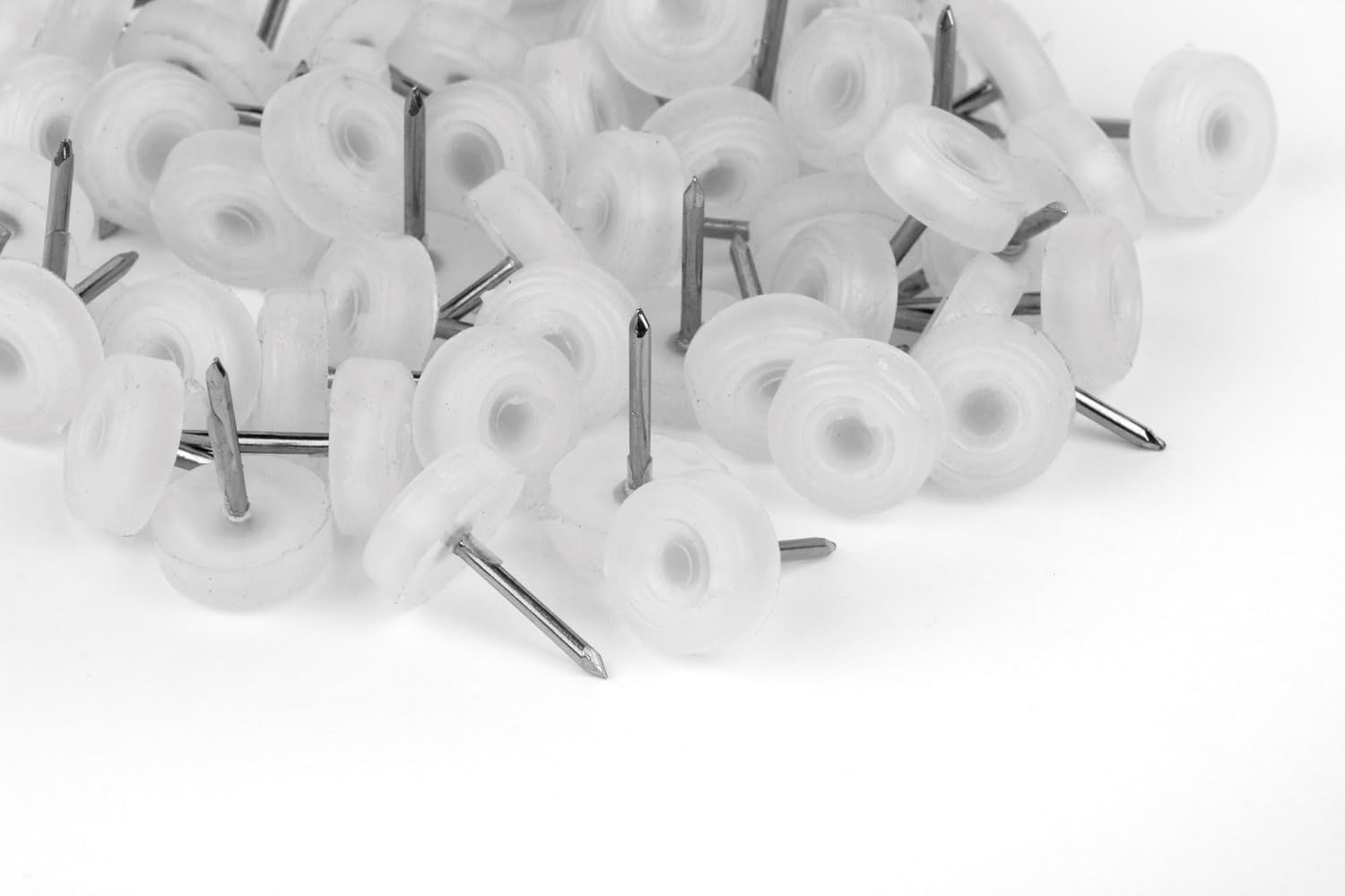 Nail-on Glides for Chair Feet | Chair Leg Slider | (100Pcs, White 19/32" )