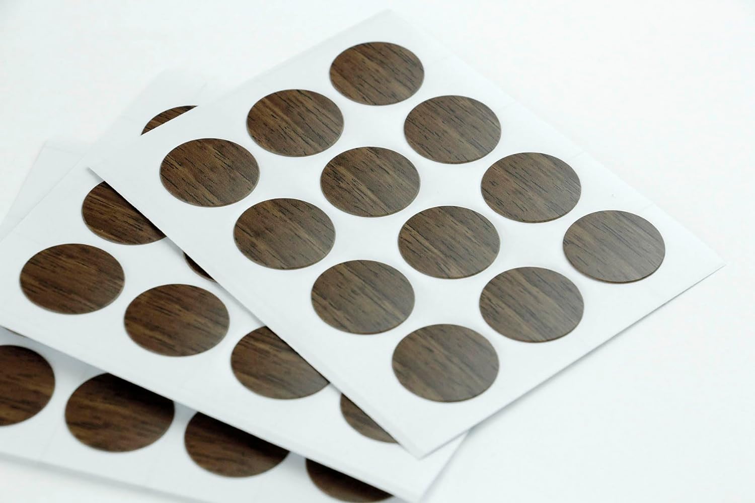 Furndiy Self-Adhesive Screw Cover Caps (Walnut)