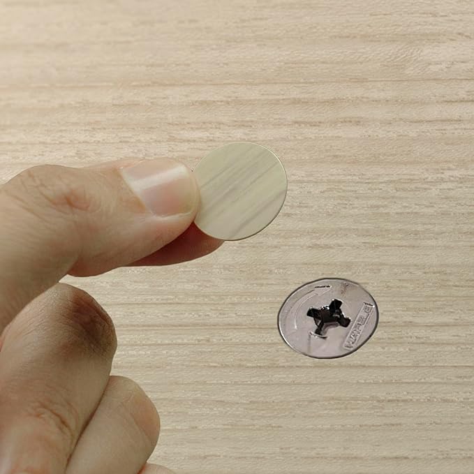 Furndiy Self-Adhesive Screw Cover Caps (Maple)
