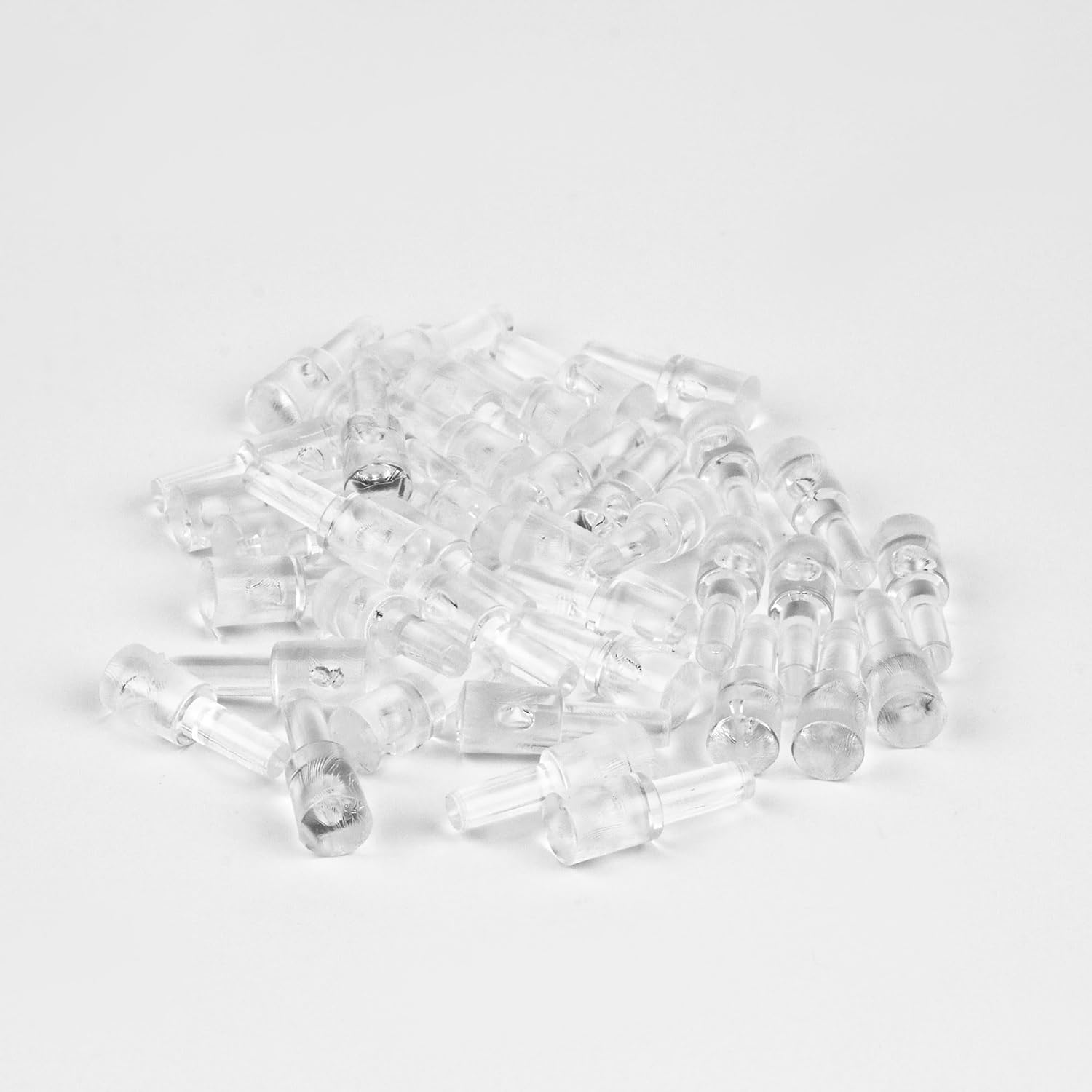 Unbreakable Crystal Round Shelf Pin | Shelves Support Pins | Holder Pins for Shelf Cabinet (100Pcs, Transparent)
