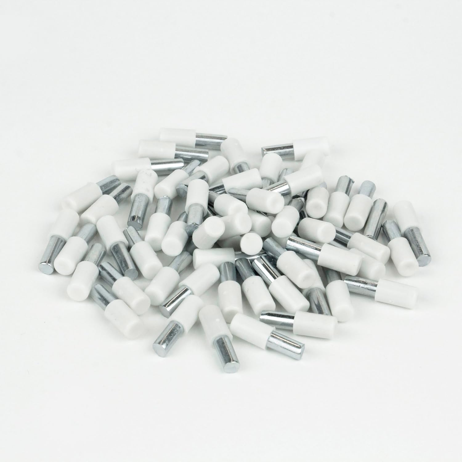 Round Shelf Pins | Shelf Support Pegs for Cabinet (100Pcs, White)