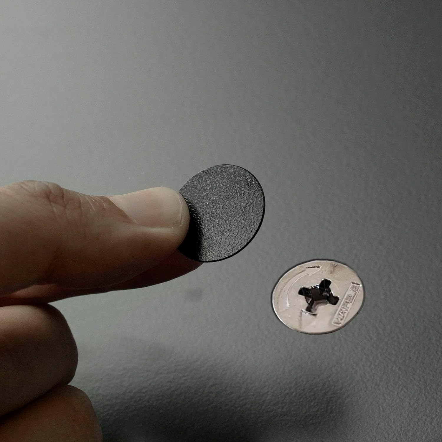 Furndiy Self-Adhesive Screw Cover Caps (Black)