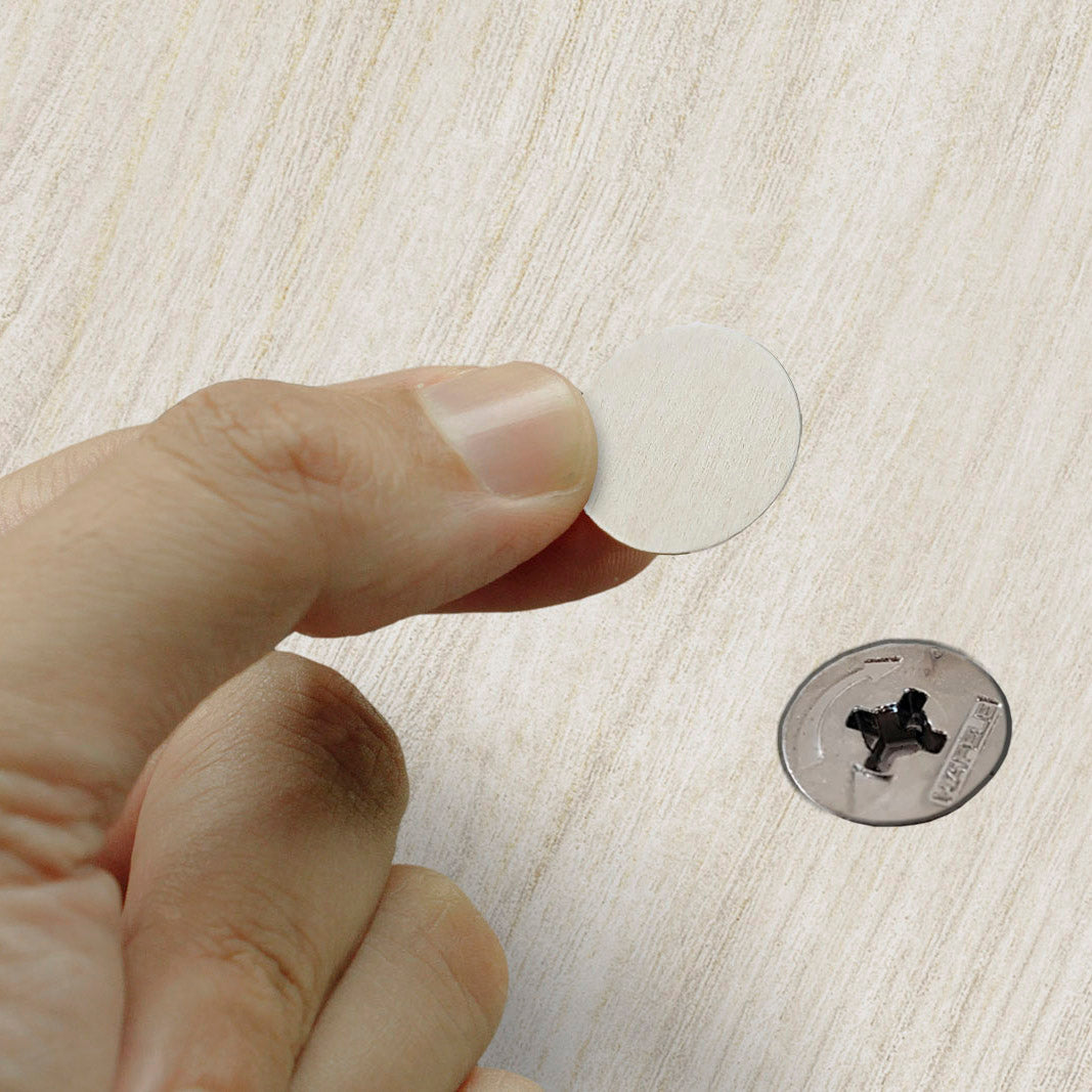 Self-Adhesive Real Wood Veneer Screw Cover Caps - Maple