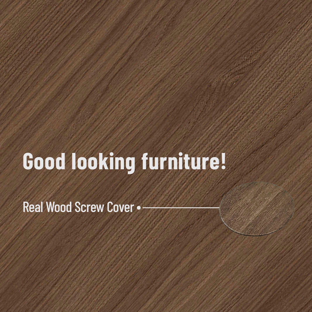 Self-Adhesive Real Wood Veneer Screw Cover Caps - Walnut