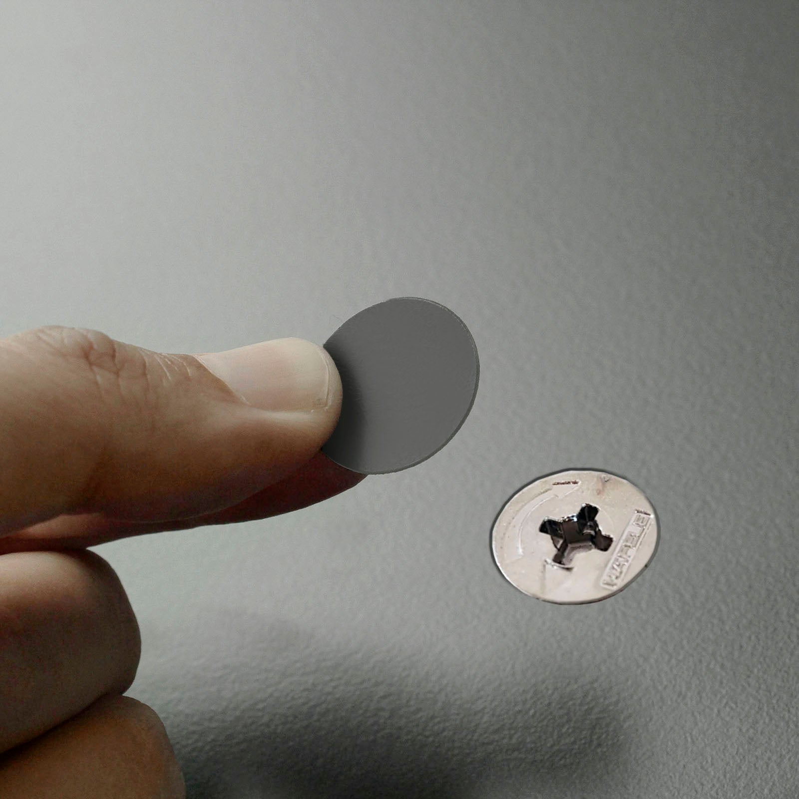 Furndiy Self-Adhesive Screw Cover Caps (Anthracite)