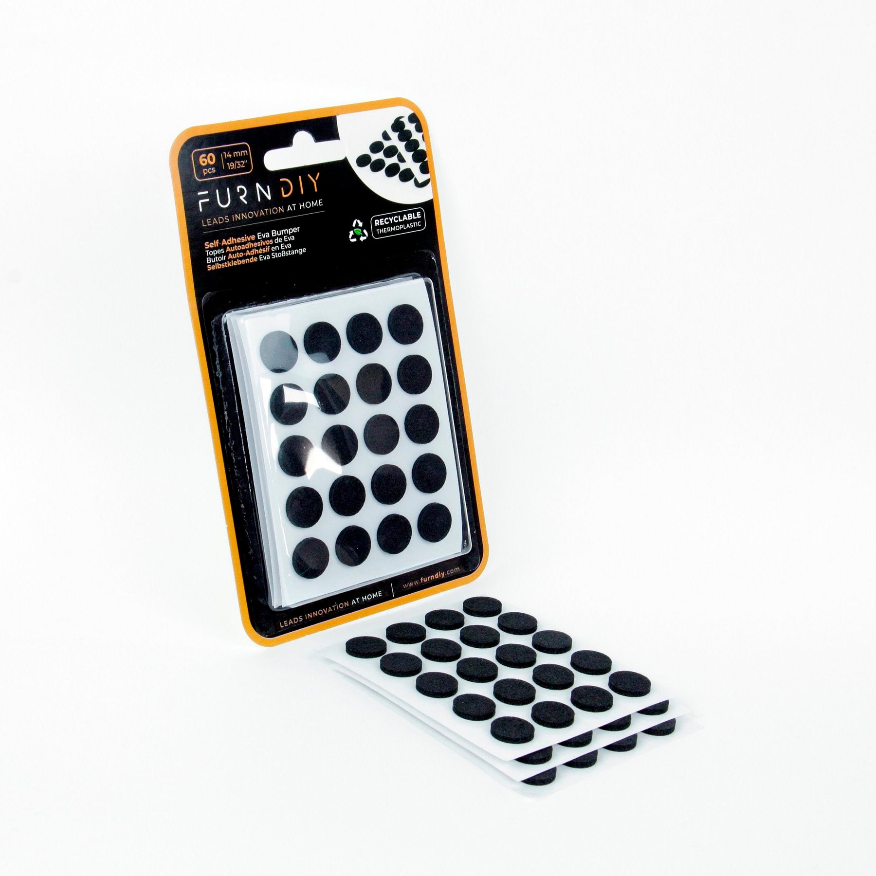 Self Adhesive Cabinet Door Bumpers - Noise Stopper - Wall Protection, Drawers, Cupboards, Cutting Boards, Glass Tops, Picture Frames, Kitchen Furniture - Black/40Pcs