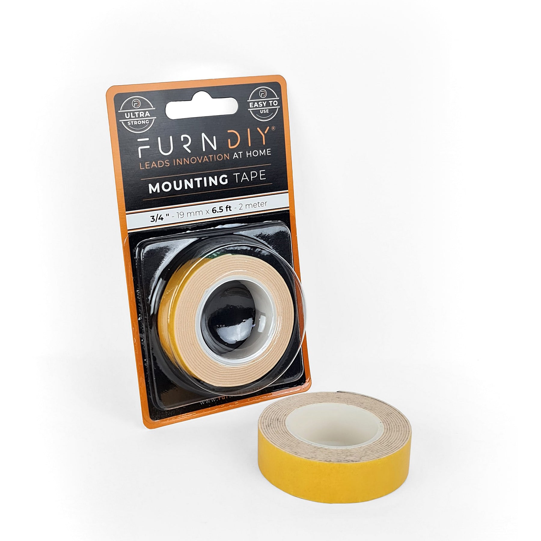 Furndiy Double Sided Heavy Duty Mounting Tape, Indoor & Outdoor Waterproof Mounting Foam Tape, Strong Adhesion Tape