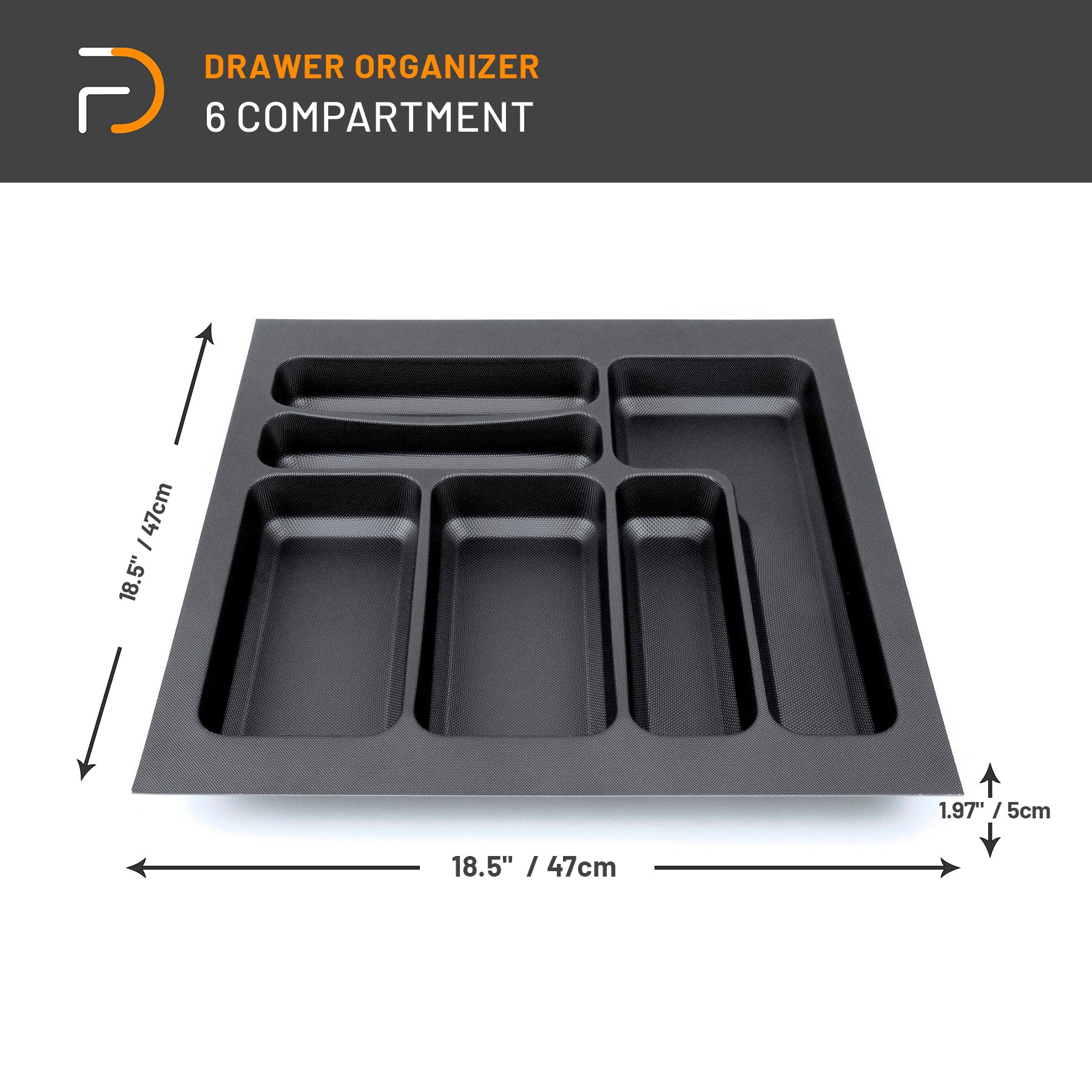 Furndiy Drawer Organizer Utensil Tray for Kitchen | Flatware and Cutlery Holder (6-7 Compartment)