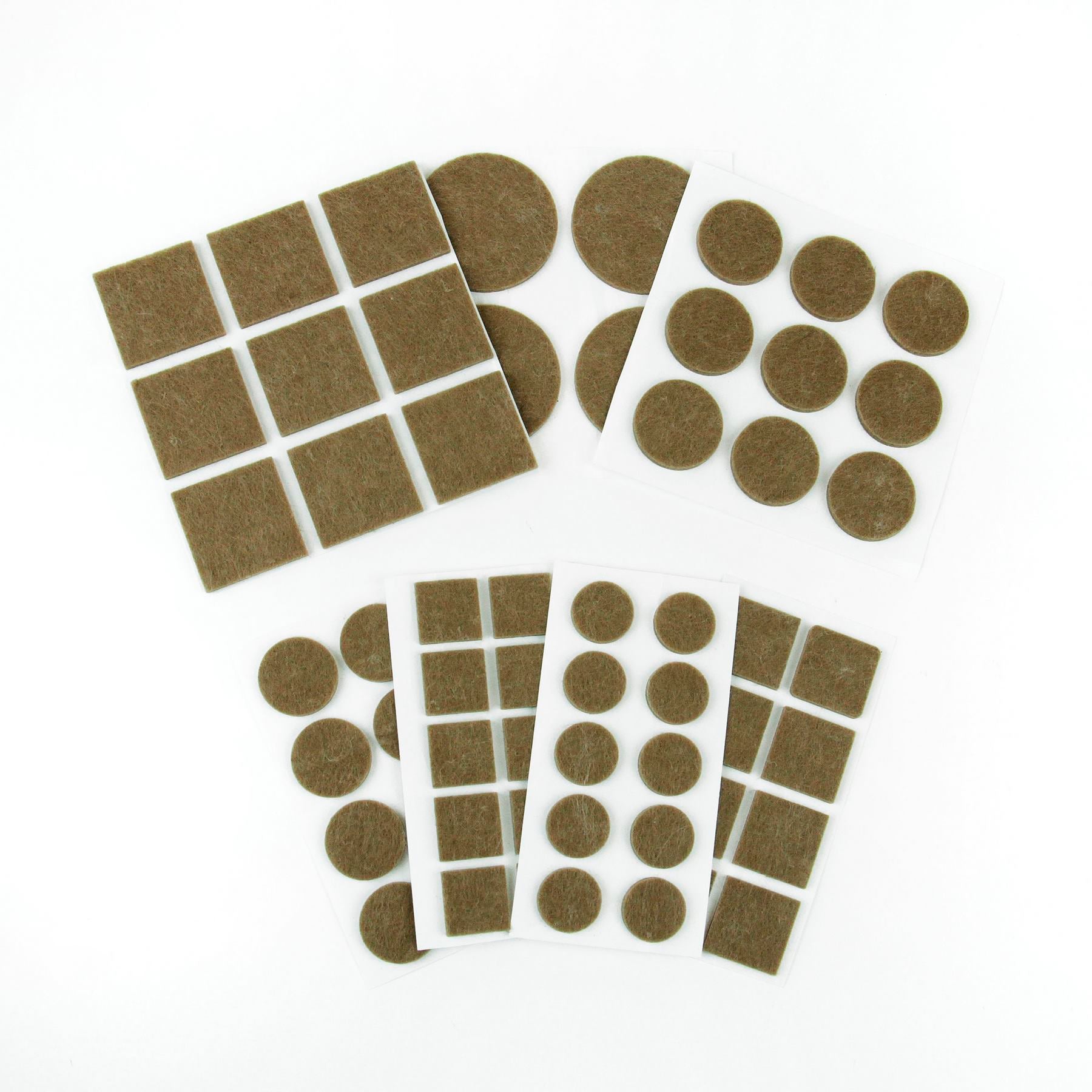 Furndiy Self-Adhesive Felt Pad - Noise Stopper Felt Pad for Chair & Seat (Brown)