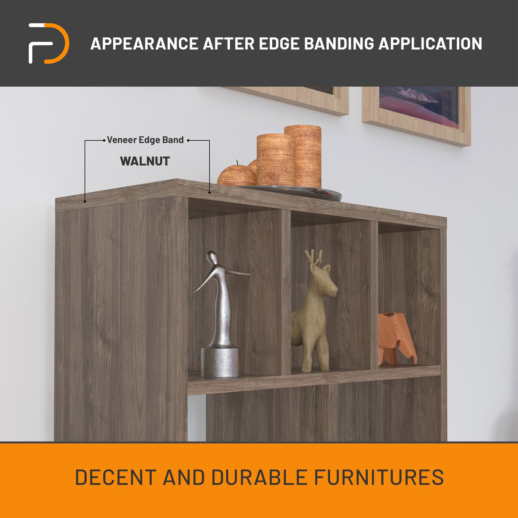 Roll of Pre-Glued Walnut Veneer Edgebanding - Real Wood Edgebanding (Walnut)