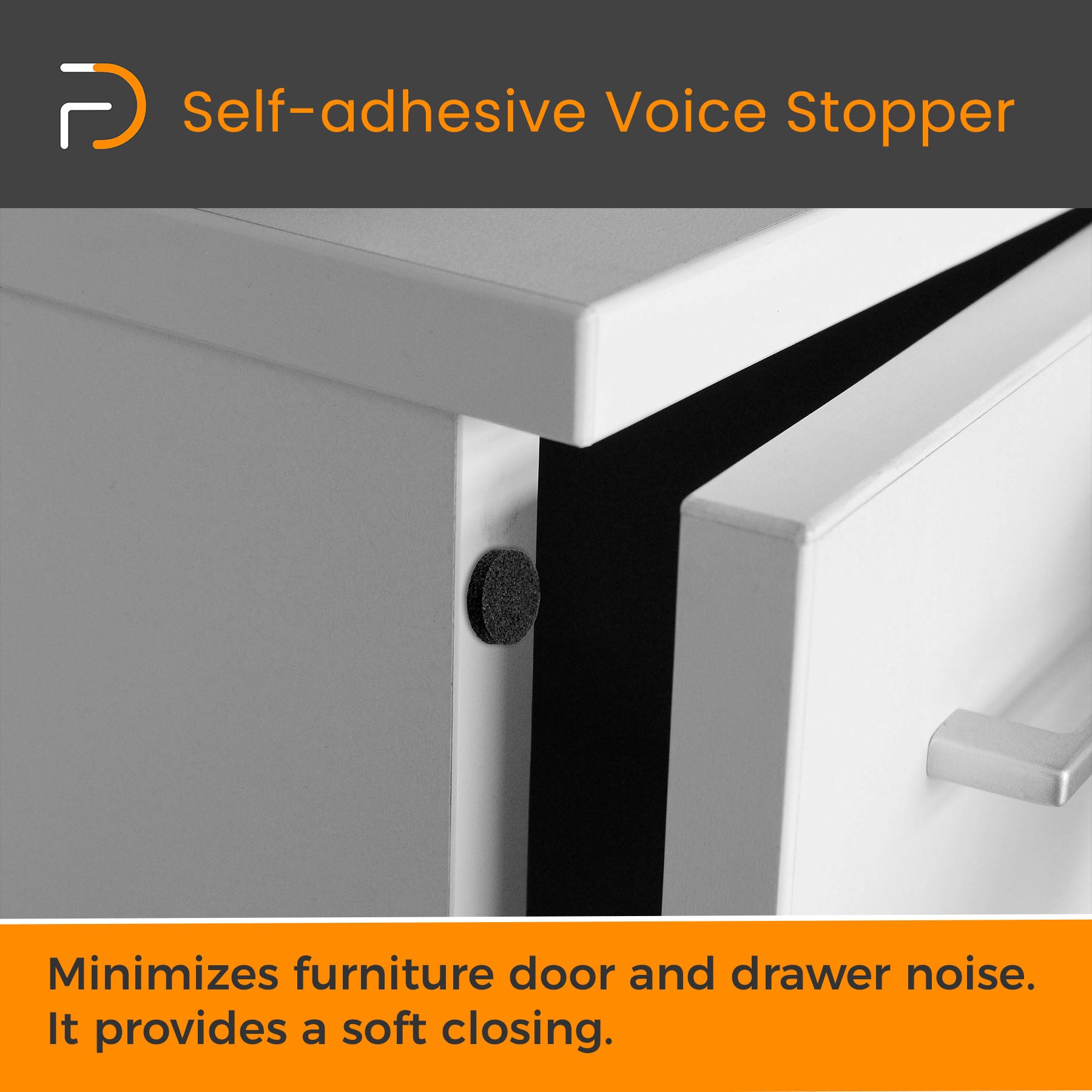 Self Adhesive Cabinet Door Bumpers - Noise Stopper - Wall Protection, Drawers, Cupboards, Cutting Boards, Glass Tops, Picture Frames, Kitchen Furniture - Black/40Pcs