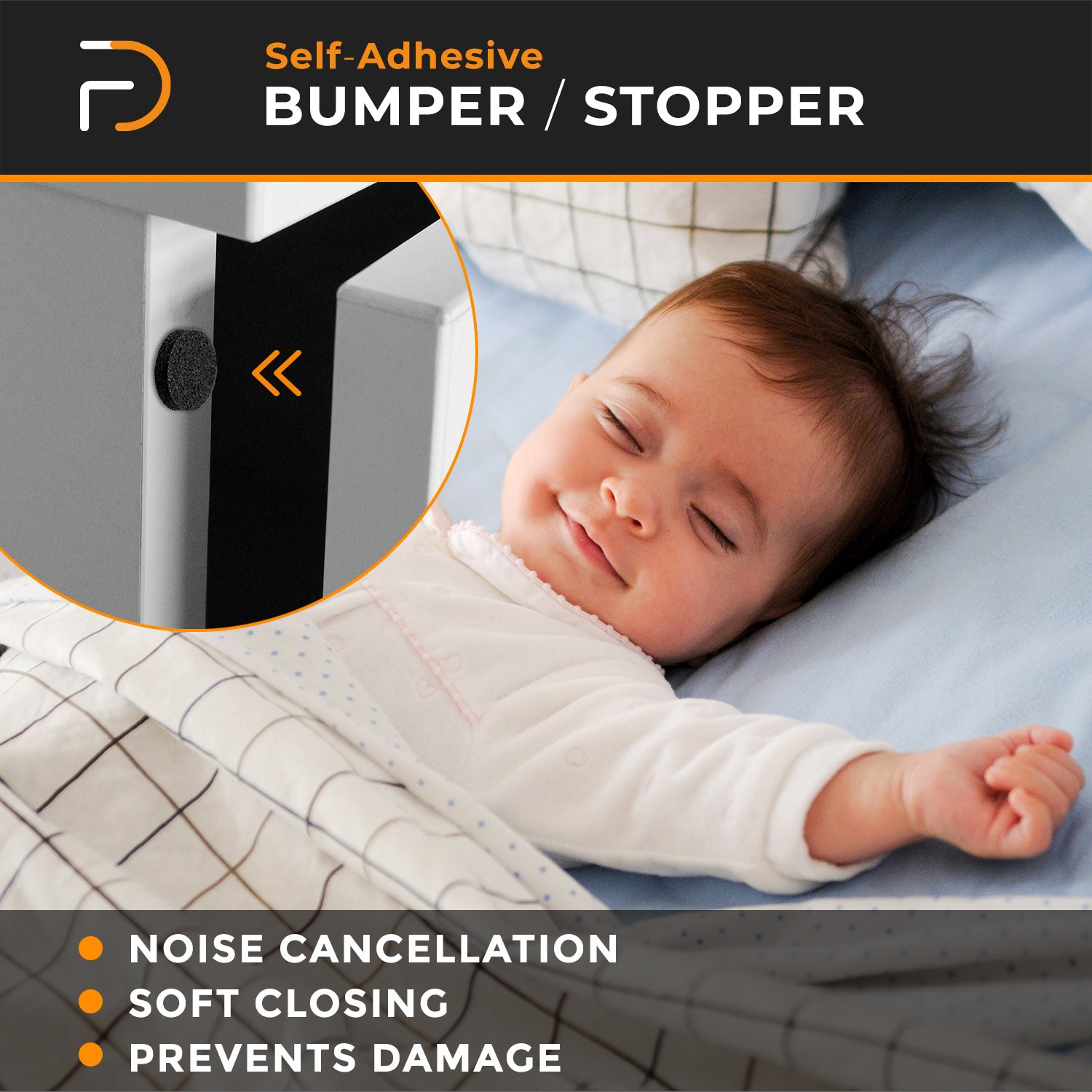 Self Adhesive Cabinet Door Bumpers - Noise Stopper - Wall Protection, Drawers, Cupboards, Cutting Boards, Glass Tops, Picture Frames, Kitchen Furniture - White/40Pcs