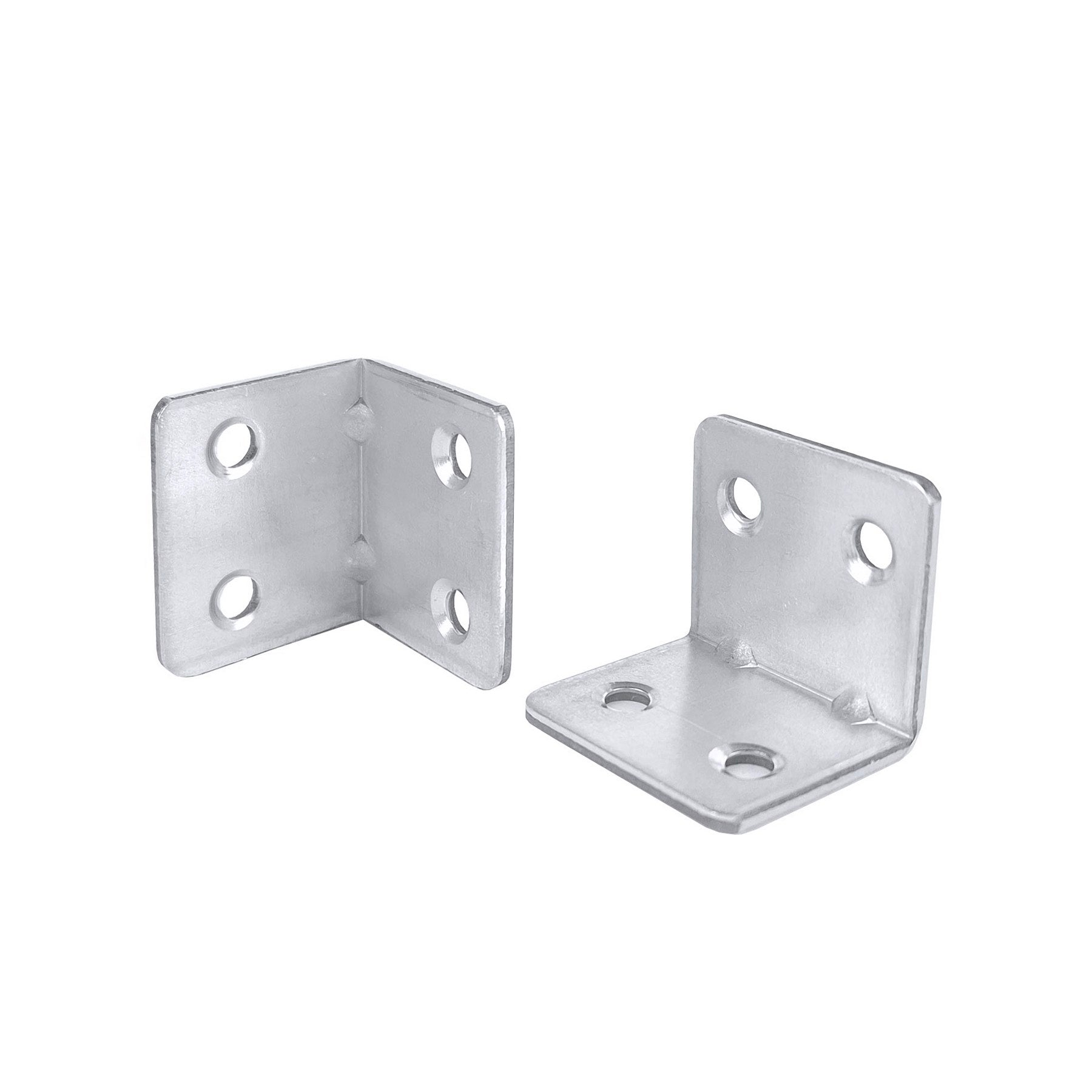 L Shape Stainless Metal Corner Connector | Furniture Corner Brace 4-Hole | Shelf Support Bracket