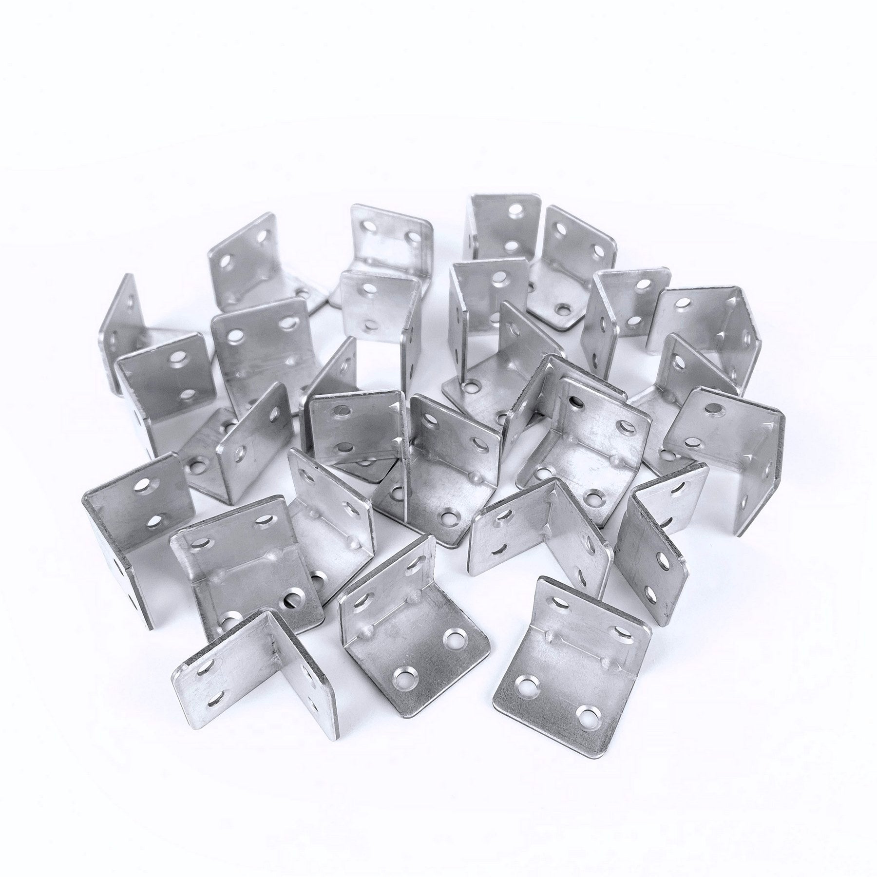 L Shape Stainless Metal Corner Connector | Furniture Corner Brace 4-Hole | Shelf Support Bracket