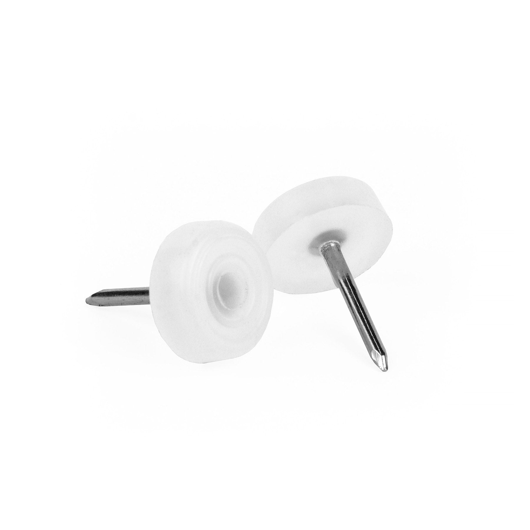 Nail-on Glides for Chair Feet | Chair Leg Slider | (100Pcs, White 19/32" )