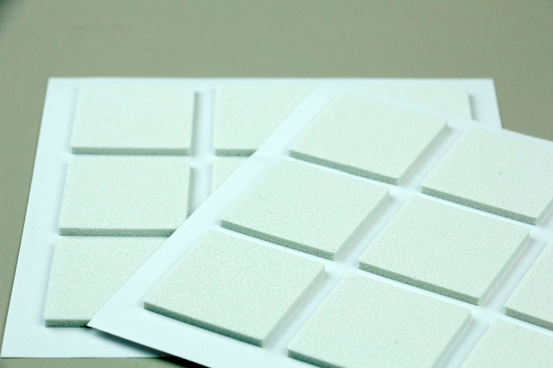 Furndiy Self-Adhesive Non-Slip Eva Pads for Chair & Seat Furniture Feet Pads Hardwood Floor Protection - Noise Stopper (White)