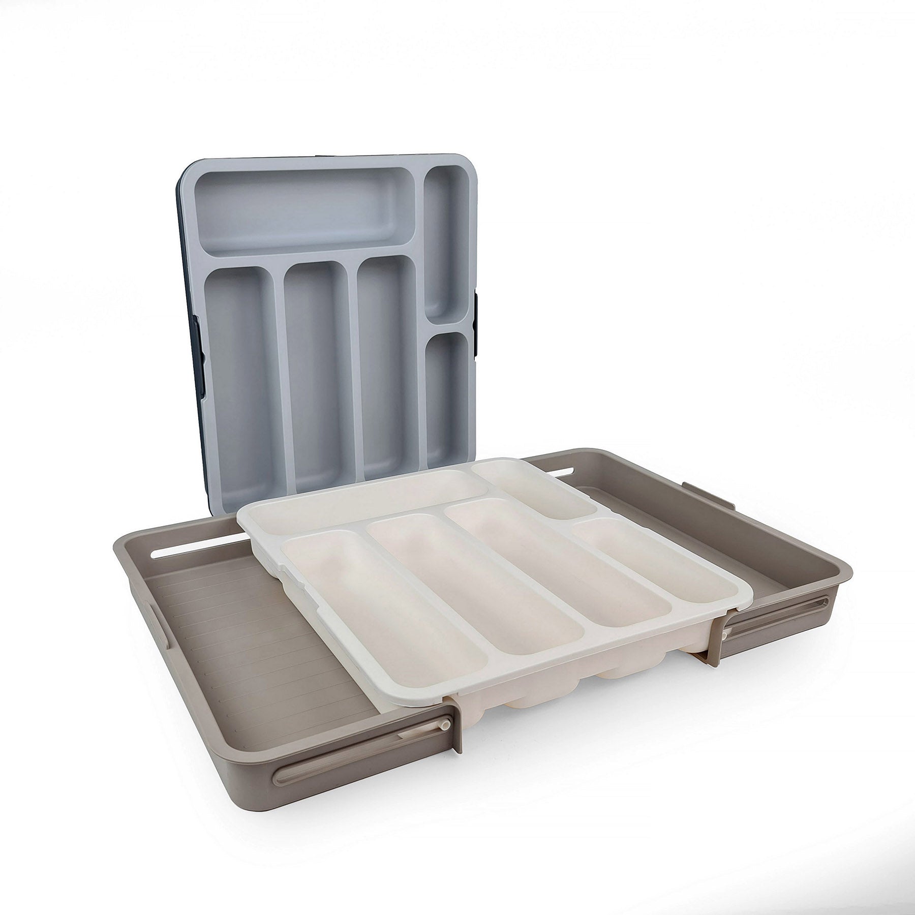 Furndiy Expandable Drawer Organizer Utensil Tray for Kitchen | Flatware and Cutlery Holder