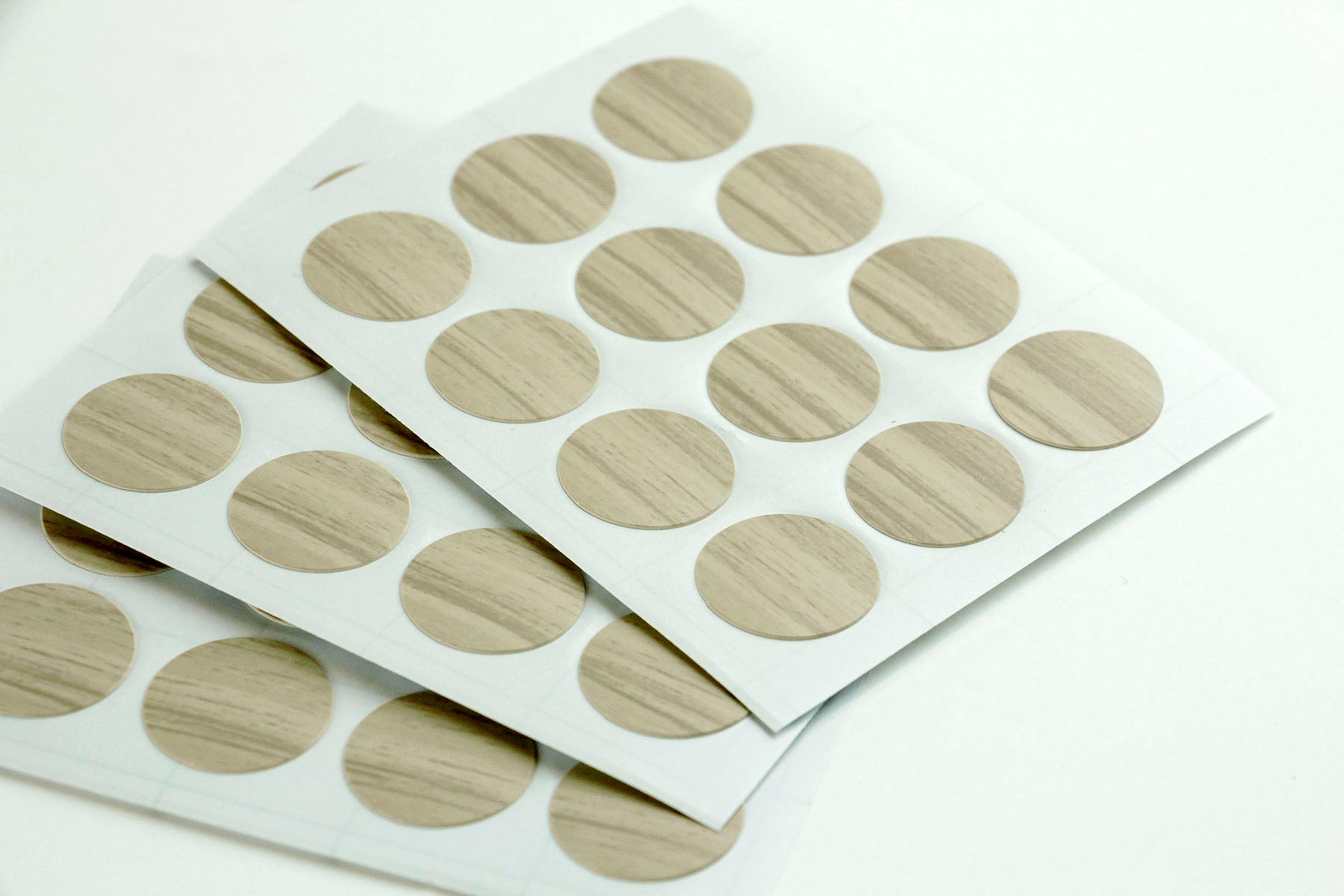 Furndiy Self-Adhesive Screw Cover Caps (Birch)