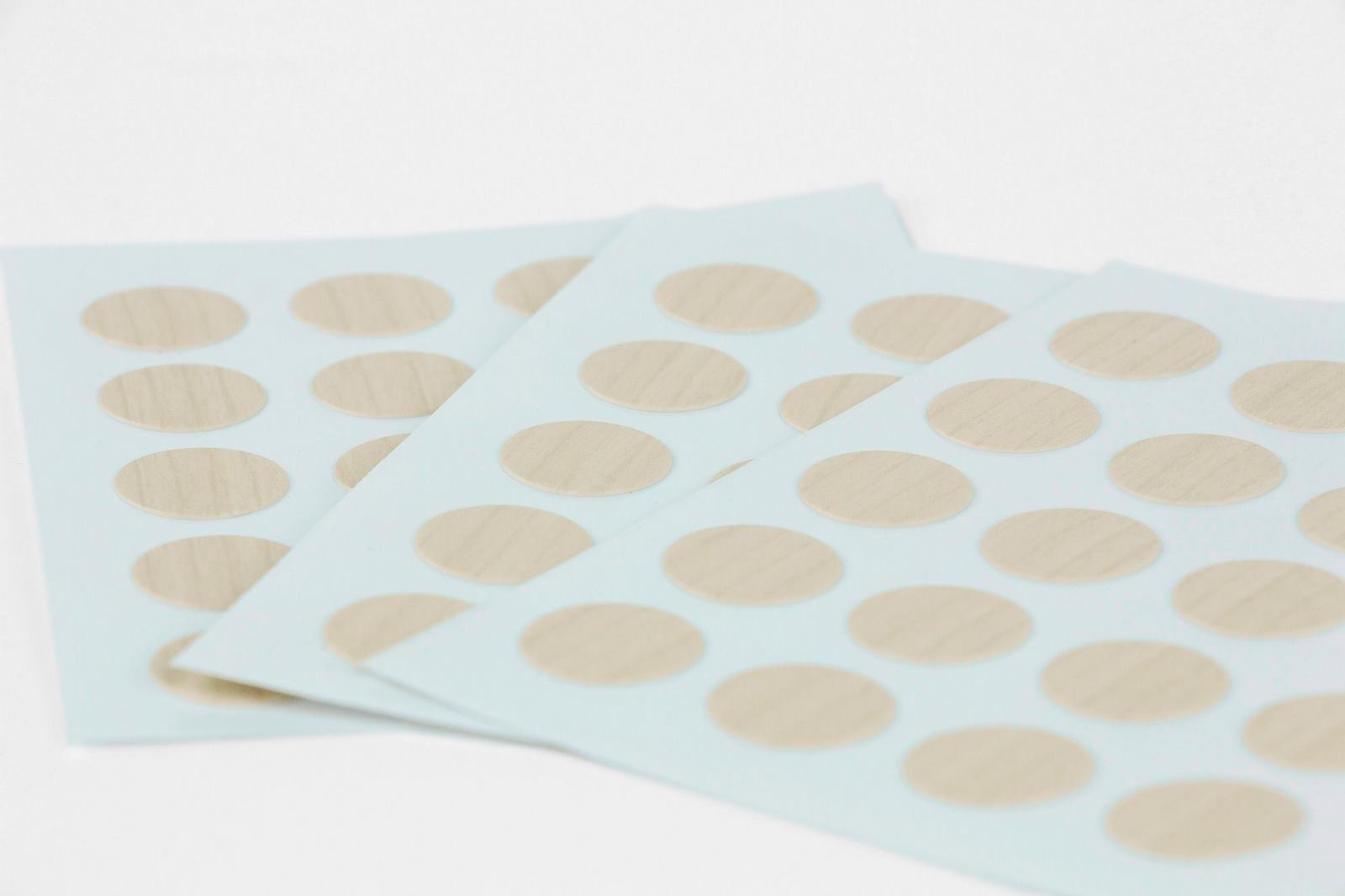 Furndiy Self-Adhesive Screw Cover Caps (Maple)