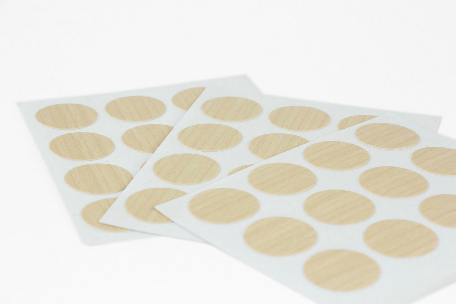 Furndiy Self-Adhesive Screw Cover Caps (Maple)
