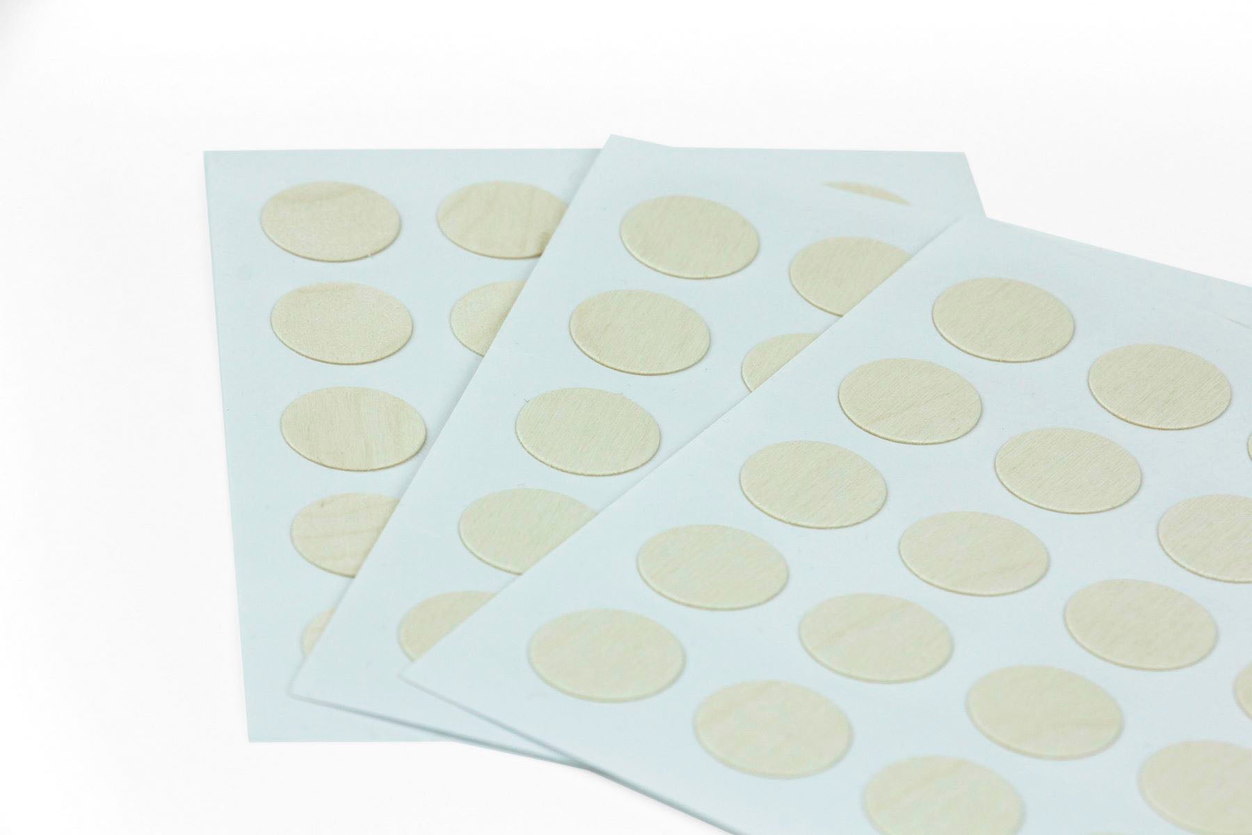 Self-Adhesive Real Wood Veneer Screw Cover Caps - Maple