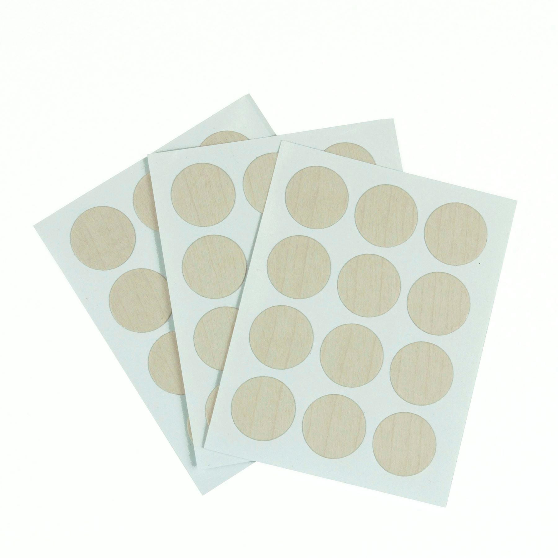 Self-Adhesive Real Wood Veneer Screw Cover Caps - Maple