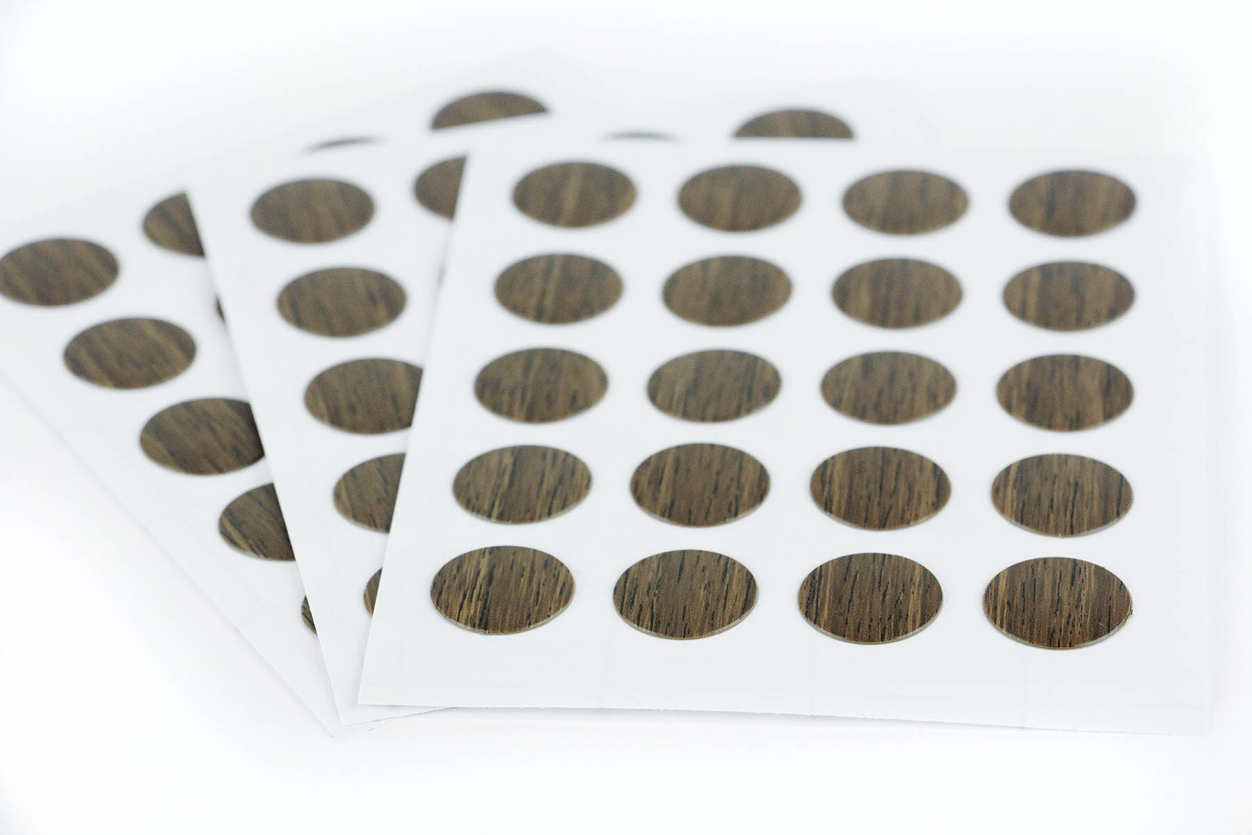 Furndiy Self-Adhesive Screw Cover Caps (Walnut)