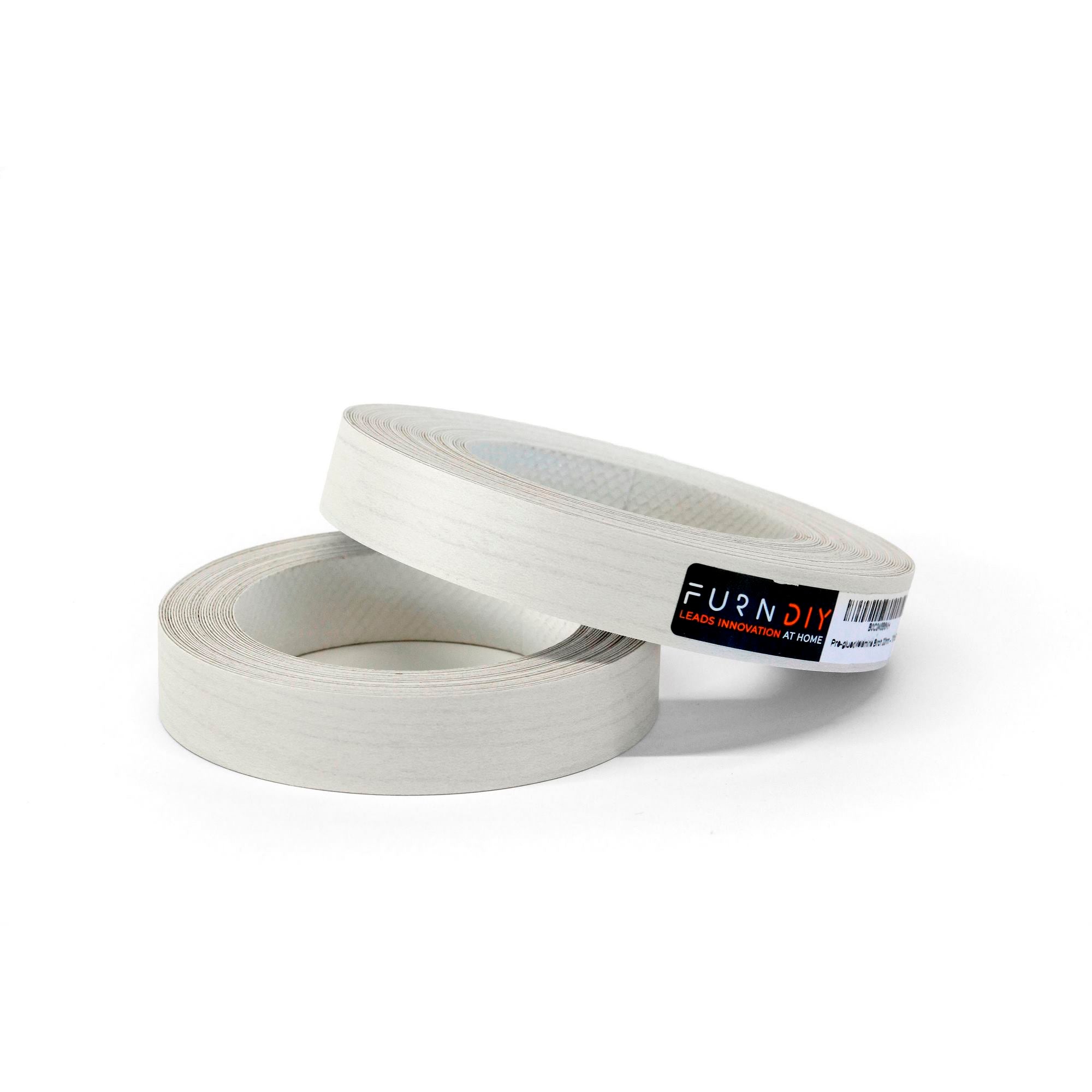 Roll of Pre-Glued Melamine Edgebanding Tape - Iron on Edgebanding (Birch)