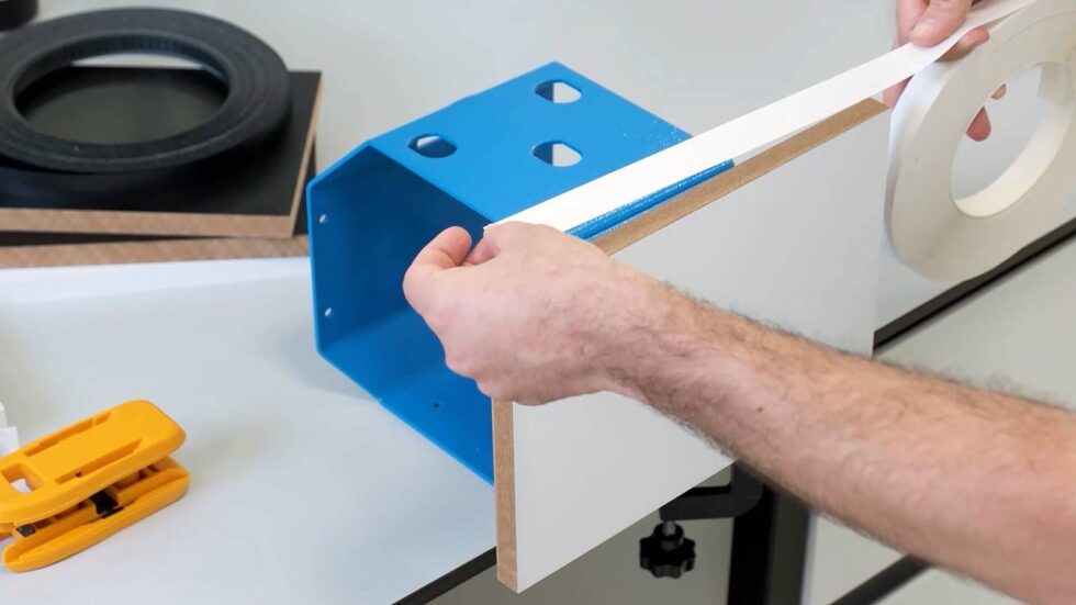 How to apply preglued melamine edge band?