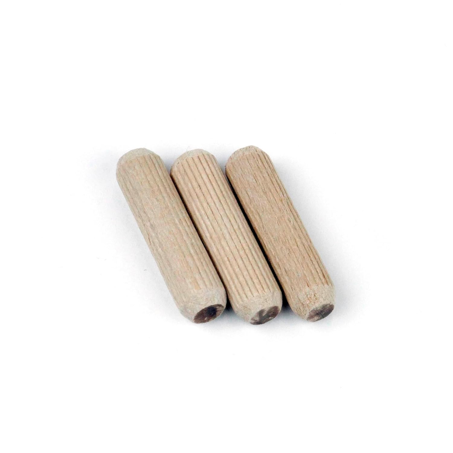 Wood Dowel Pins, Fluted | Easier Insertion Straight Grooved Pins, Craft, DIY, Carpentry (Beech)