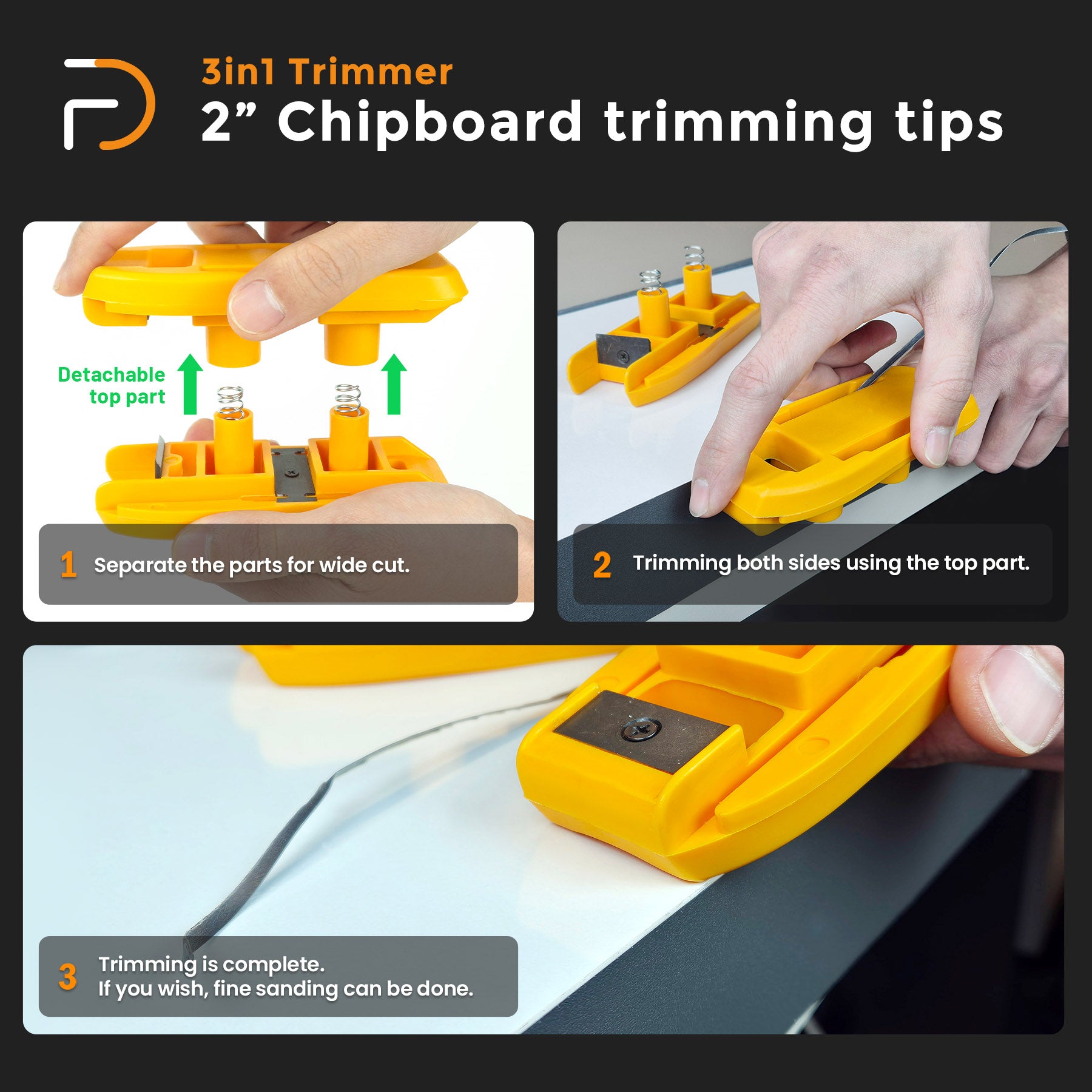 Furndiy 3in1 Trimmer - Edgebanding Trimmer