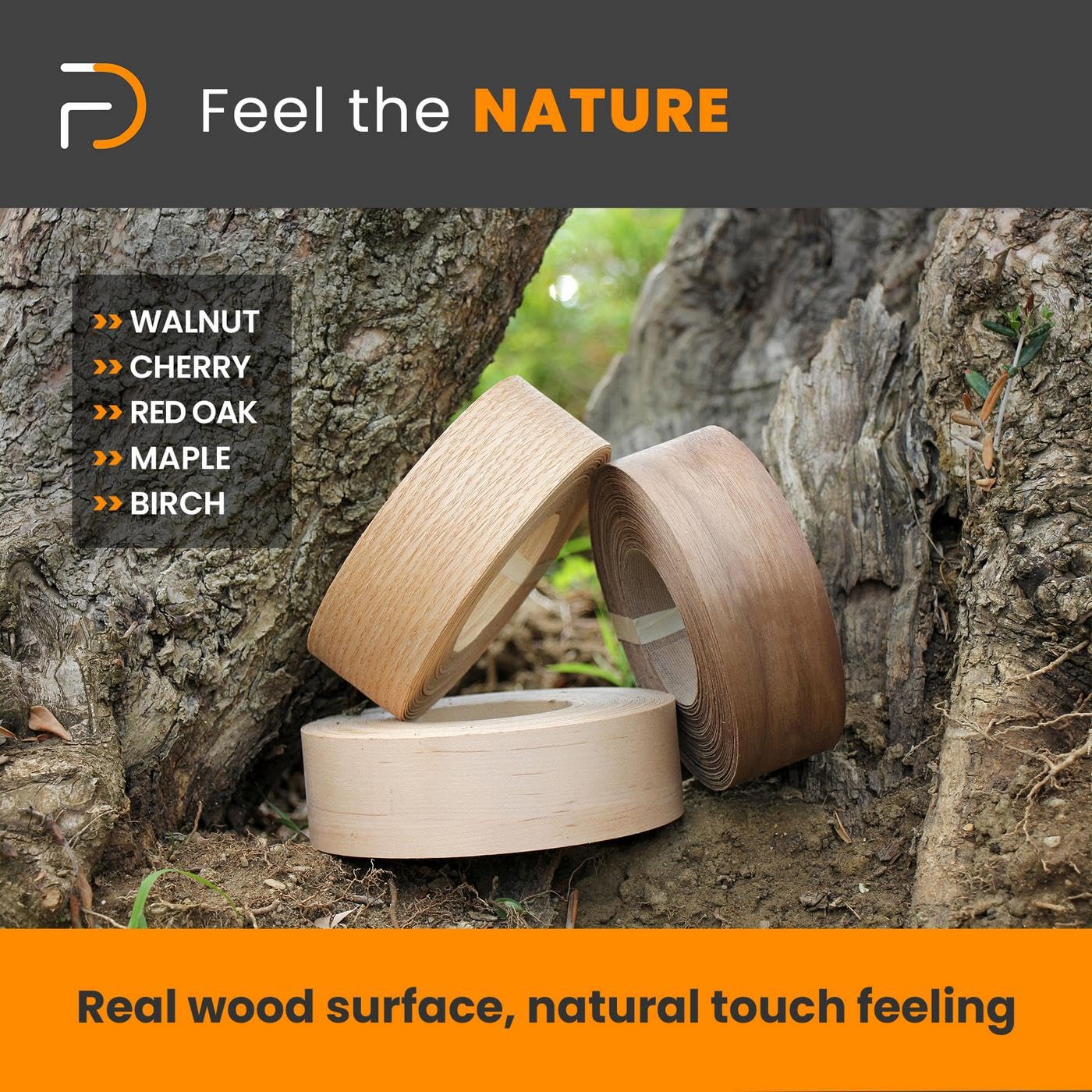 Roll of Pre-Glued Red Oak Veneer Edgebanding - Real Wood Edgebanding (Red Oak)