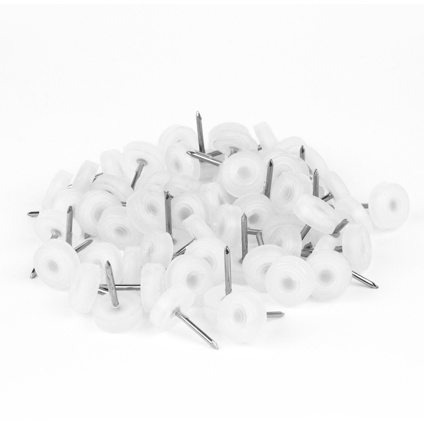 Nail-on Glides for Chair Feet | Chair Leg Slider | (100Pcs, White 19/32" )