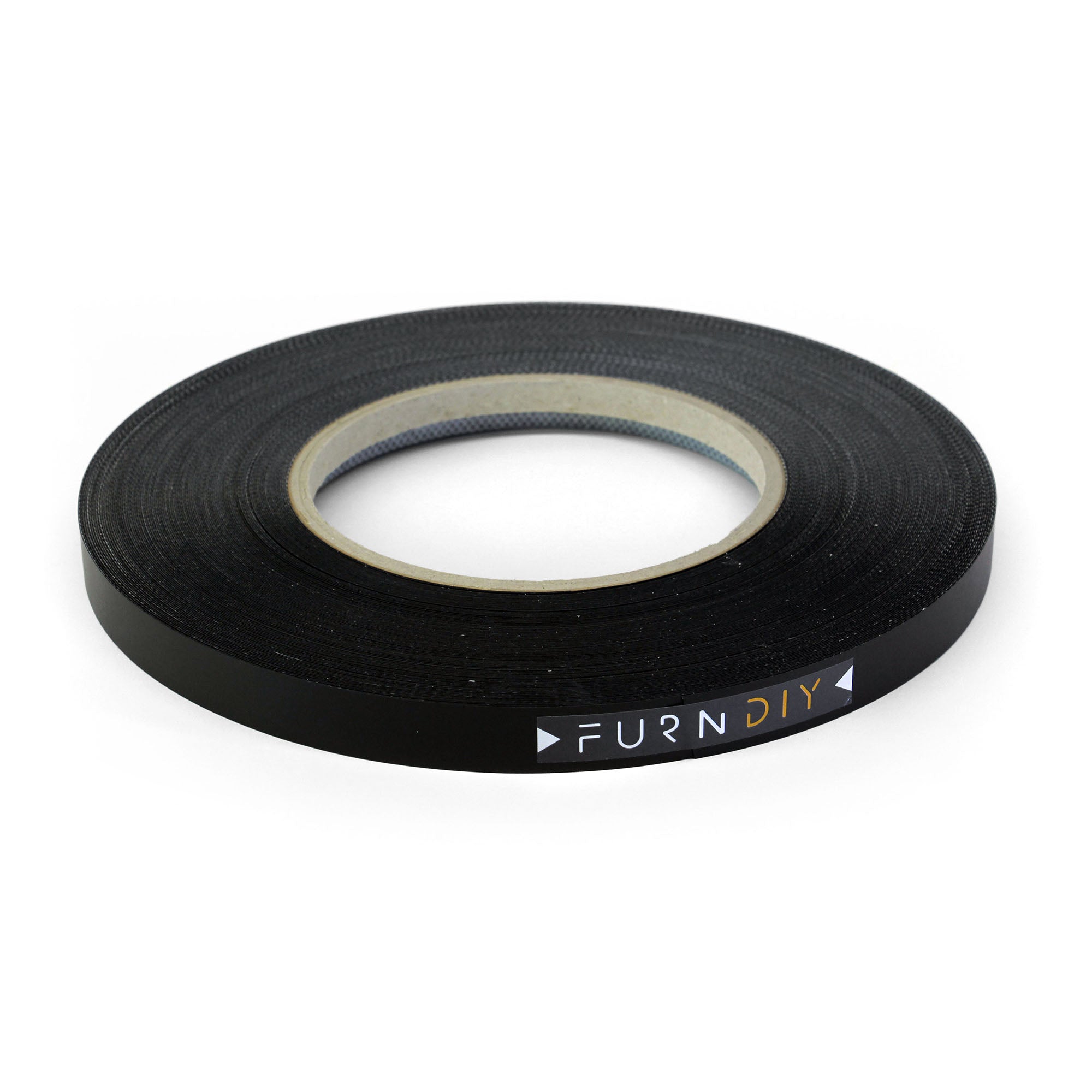 Roll of Pre-Glued Melamine Edgebanding Tape - Iron on Edgebanding (Black)